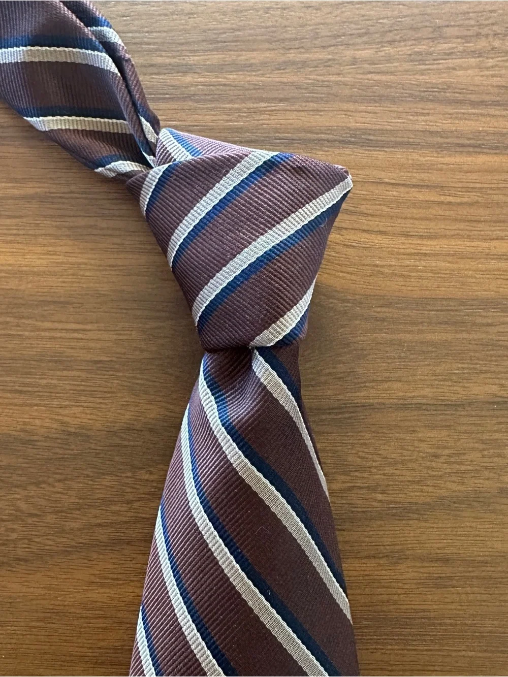 Robert Talbott Burgundy Stripe Tie